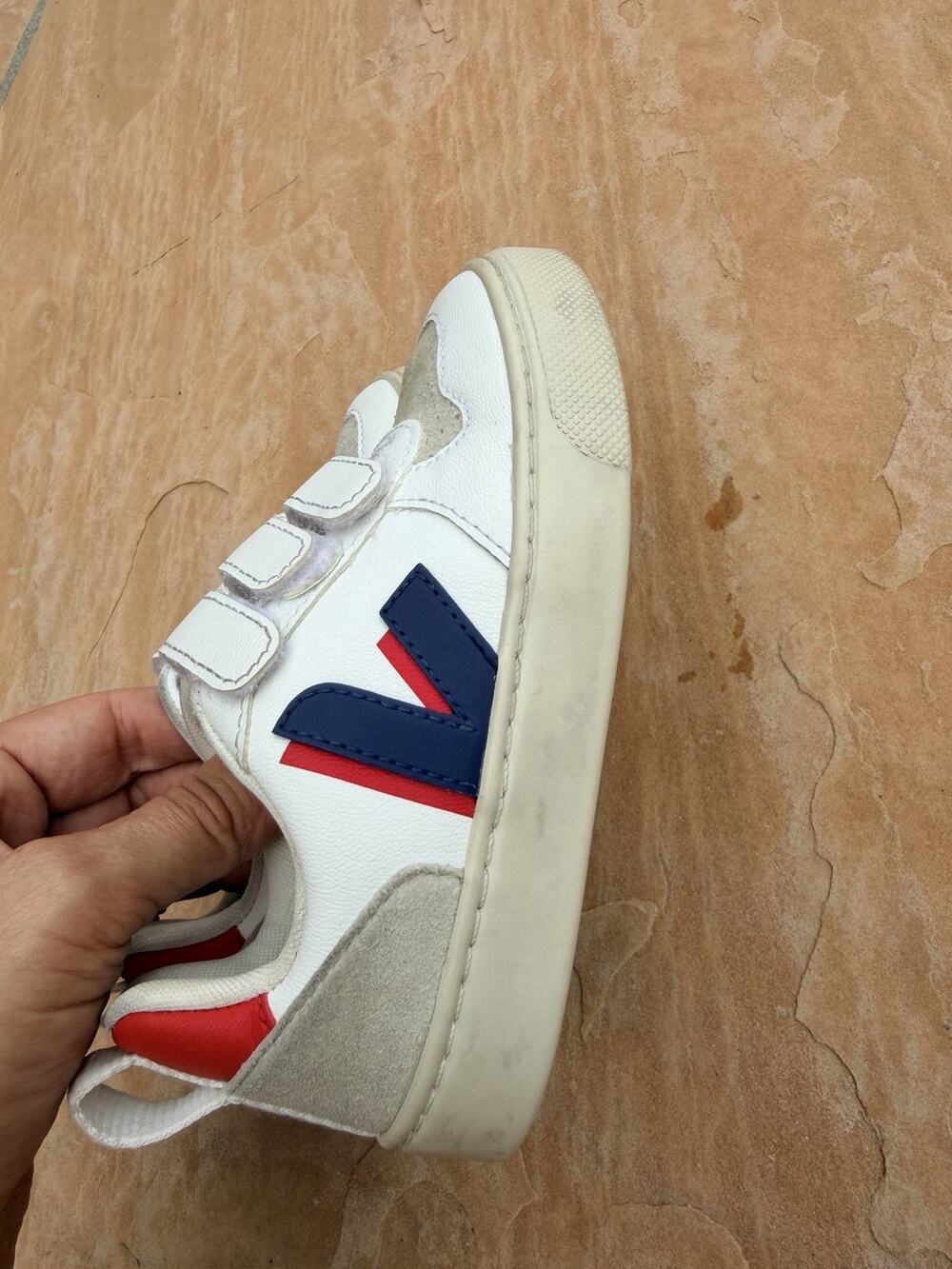 Veja Small V-10 CWL Kids Sneakers Size 11 Red White Blue